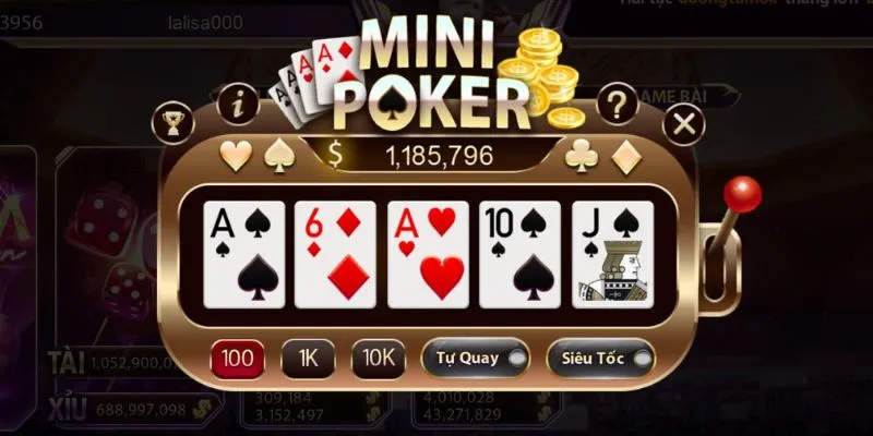 Cách chơi mini poker - Gợi ý cách chọn mức cược hợp lý 4 Tìm hiểu chiến lược chơi mini poker với cược thông minh