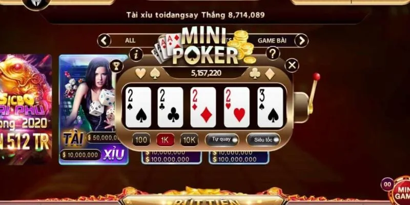 Cách chơi mini poker - Gợi ý cách chọn mức cược hợp lý 3 Tìm hiểu cách chơi mini poker cho newbie