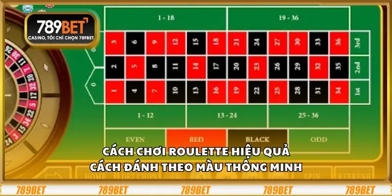 Cách chơi Roulette hiệu quả: Cách đánh theo màu thông minh