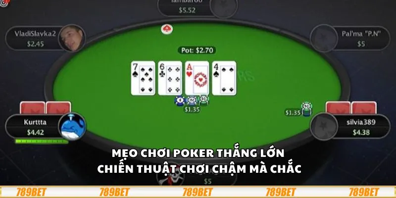 Mẹo chơi Poker thắng lớn: Chiến thuật chơi chậm mà chắc 1 Mẹo chơi Poker thắng lớn: Chiến thuật chơi chậm mà chắc